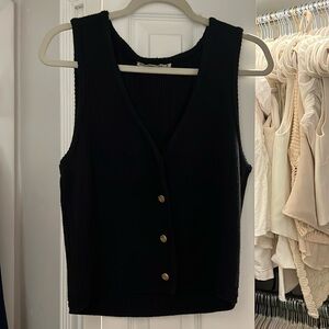 Abercrombie Mara Sweater Vest - Black